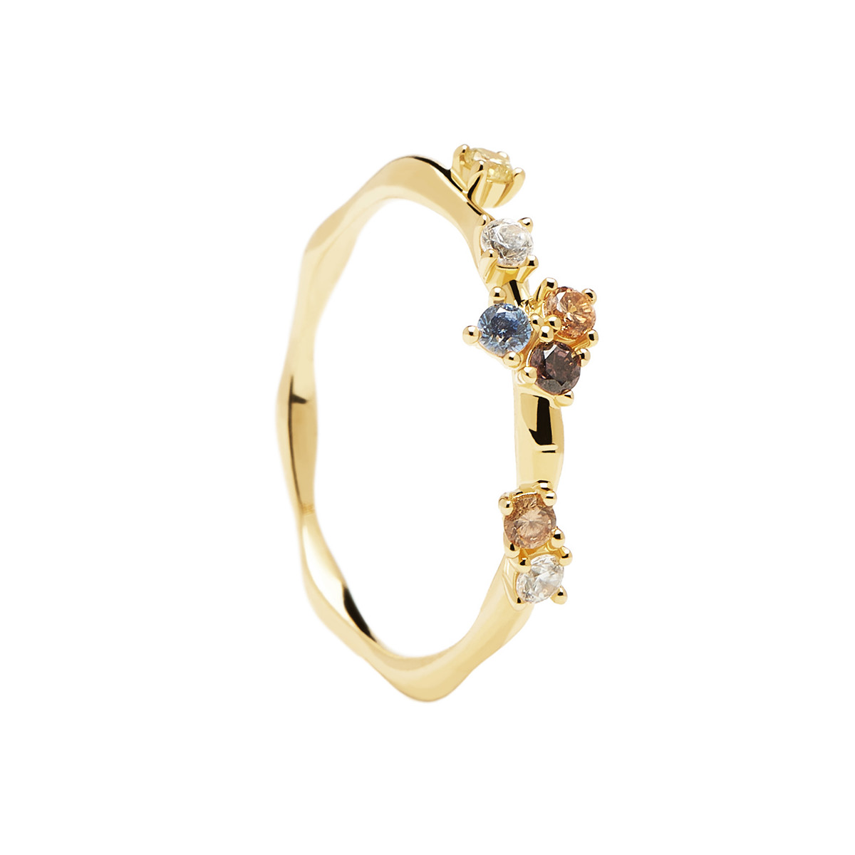 PDPAOLA Bague - FIVE GOLD - en argent doré PDPAOLA Bague - Five Gold - en argent plaqué or - AN01-210