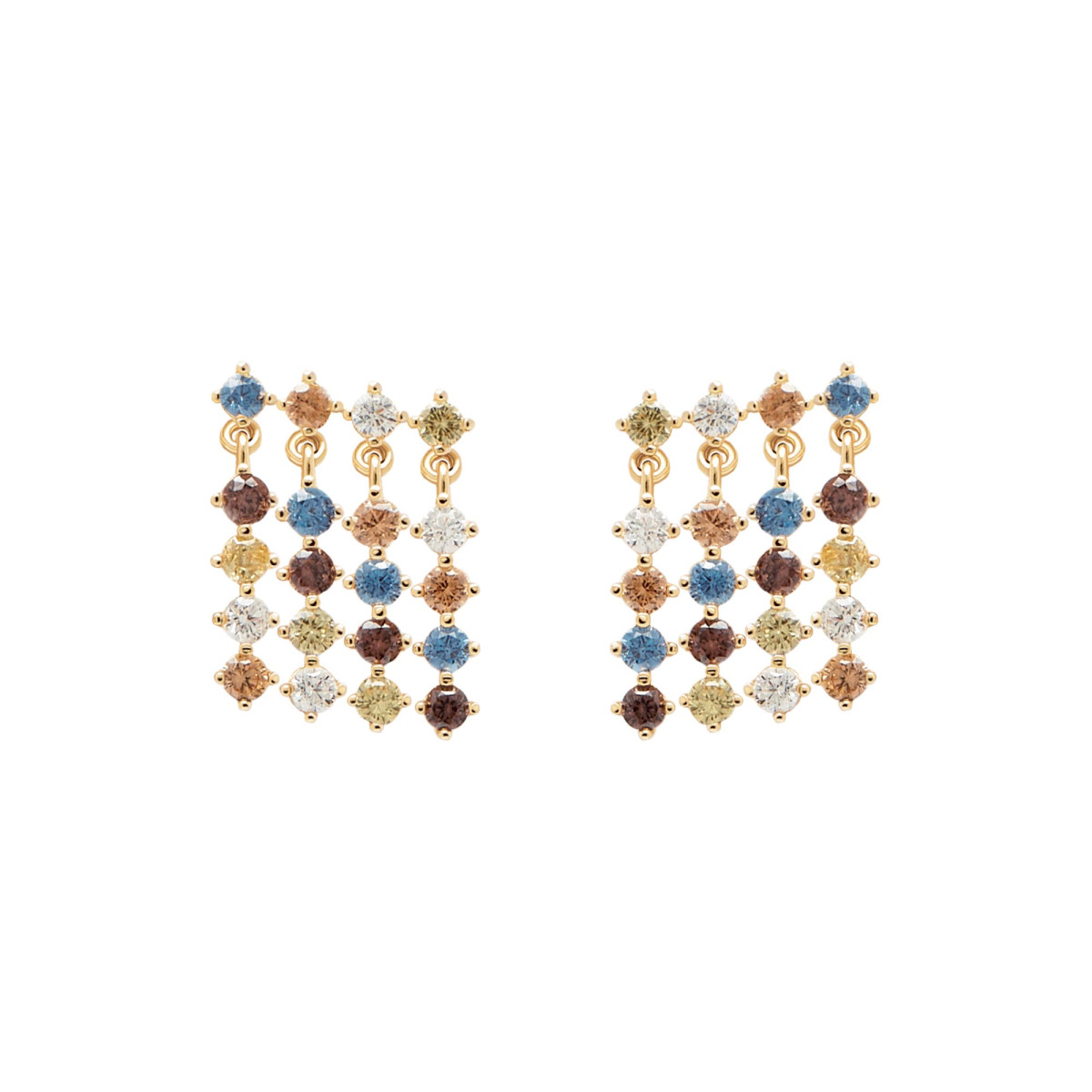 PDPAOLA Boucles d'Oreilles - Willow Gold - en argent plaqué or - AR01-293-U