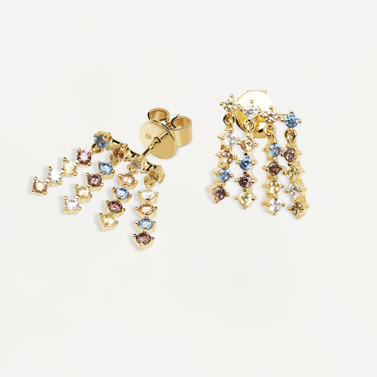 PDPAOLA Boucles d'Oreilles - Willow Gold - en argent plaqué or - AR01-293-U