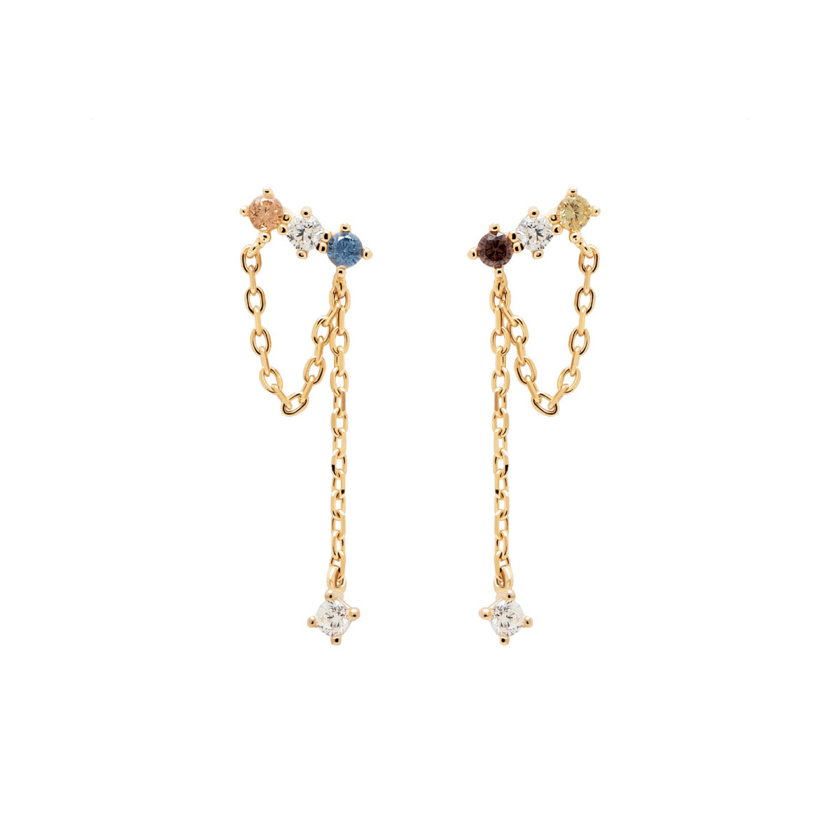 PDPAOLA Boucles d'Oreilles - Mana Gold - en argent plaqué or - AR01-297-U