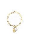 Bracelet Guess "Crystal tag" Acier dorÃ©