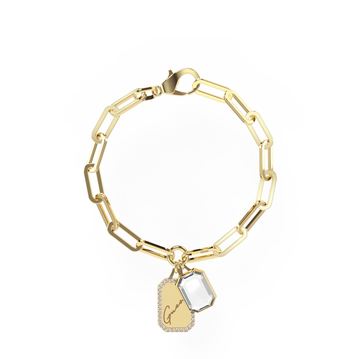 Bracelet Guess "Crystal tag" Acier doré Bracelet Guess "Crystal tag" Acier doré - JUBB01134JWYGS