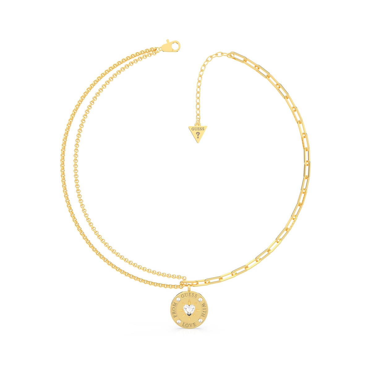 Collier Guess "From Guess with love" Acier doré Collier Guess "From Guess with love" Acier doré - UBN70001