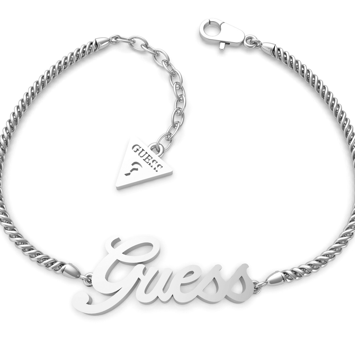 Bracelet Guess "Logo power" Acier rhodié Bracelet Guess "Logo power" Acier rhodié - UBB79102-S