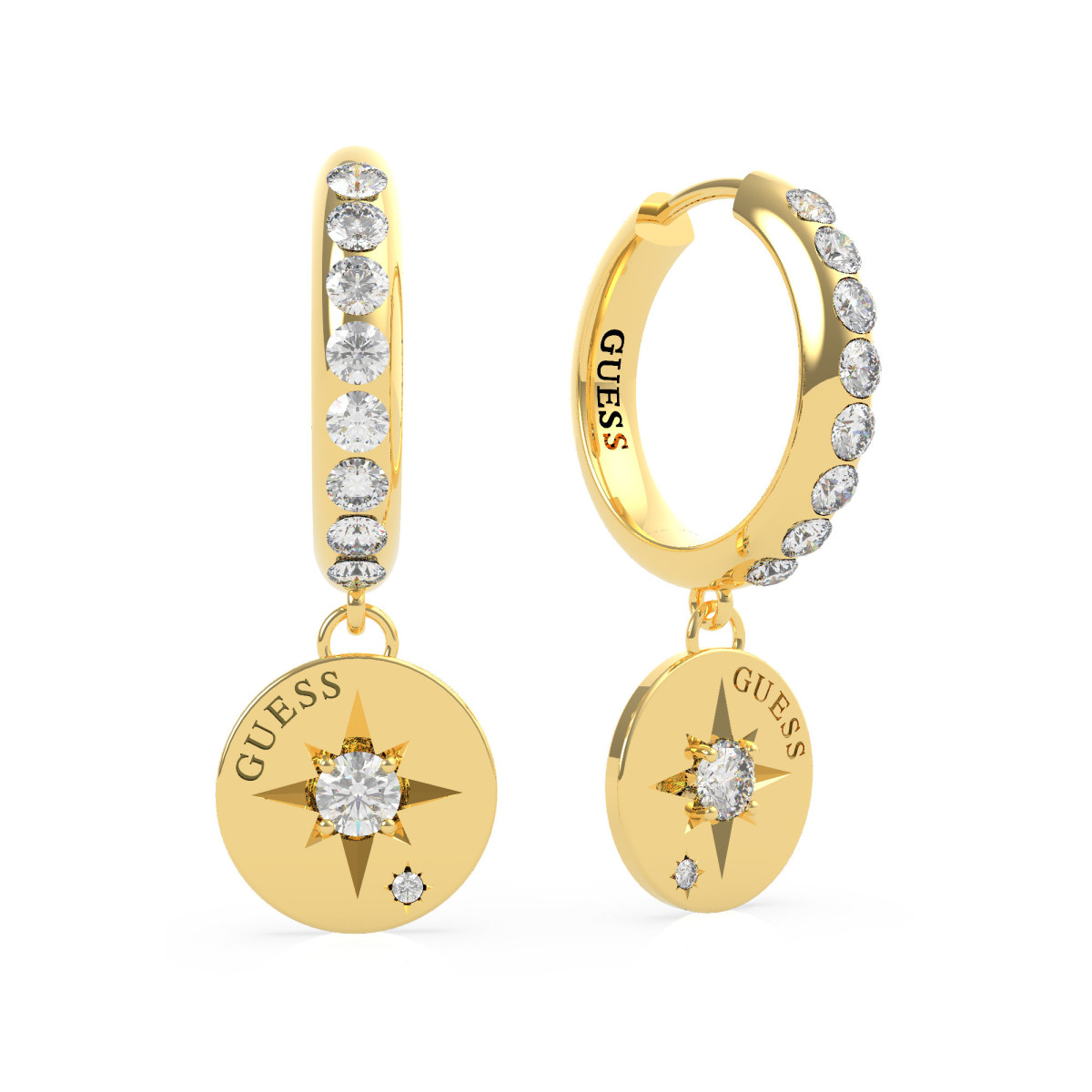 Boucles d'oreilles Guess "Wanderlust" Acier doré - UBE20021