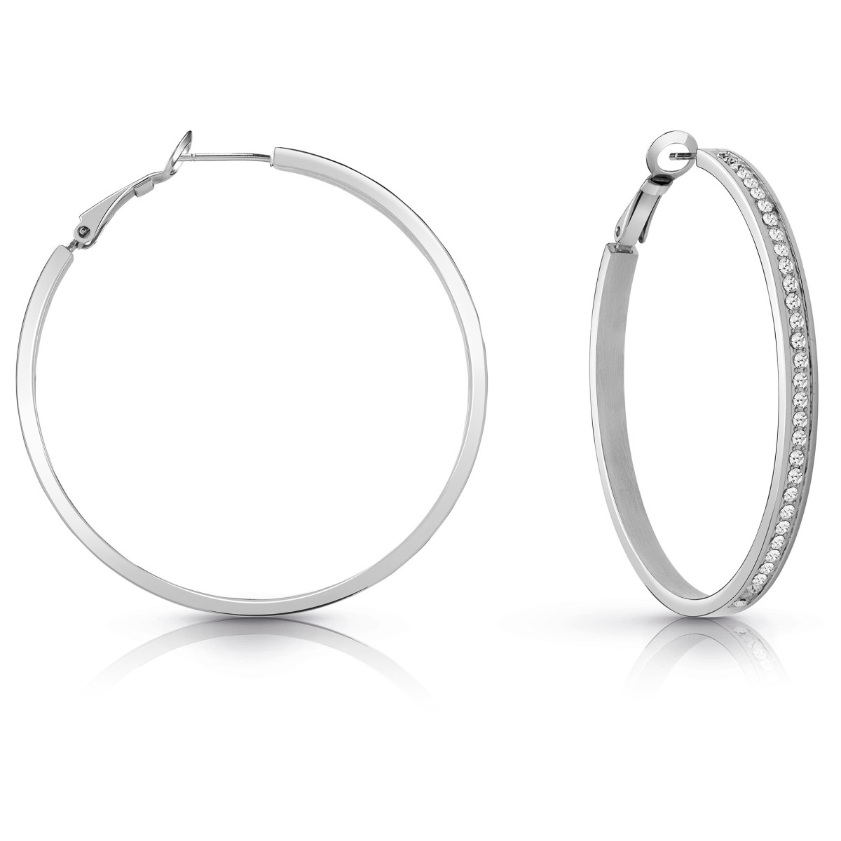 Boucles d'oreilles Guess "All around Guess" Acier rhodié Boucles d'oreilles Guess "All around Guess" Acier rhodié - UBE28094