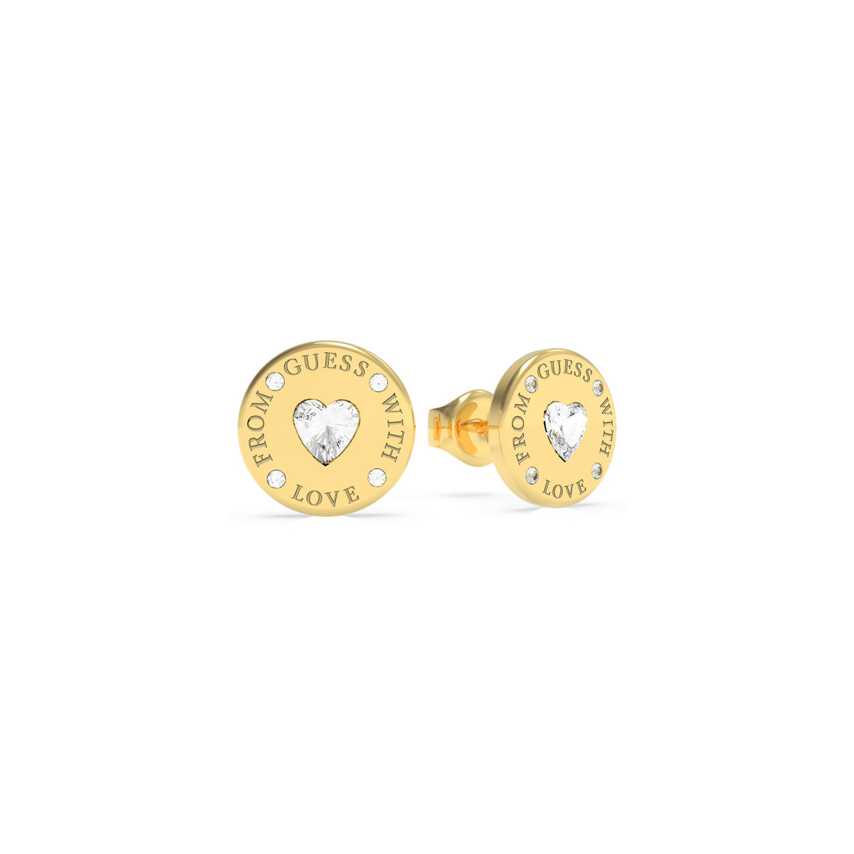 Boucles d'oreilles Guess "From Guess with love" Acier doré Boucles d'oreilles Guess "From Guess with love" Acier doré - UBE70037