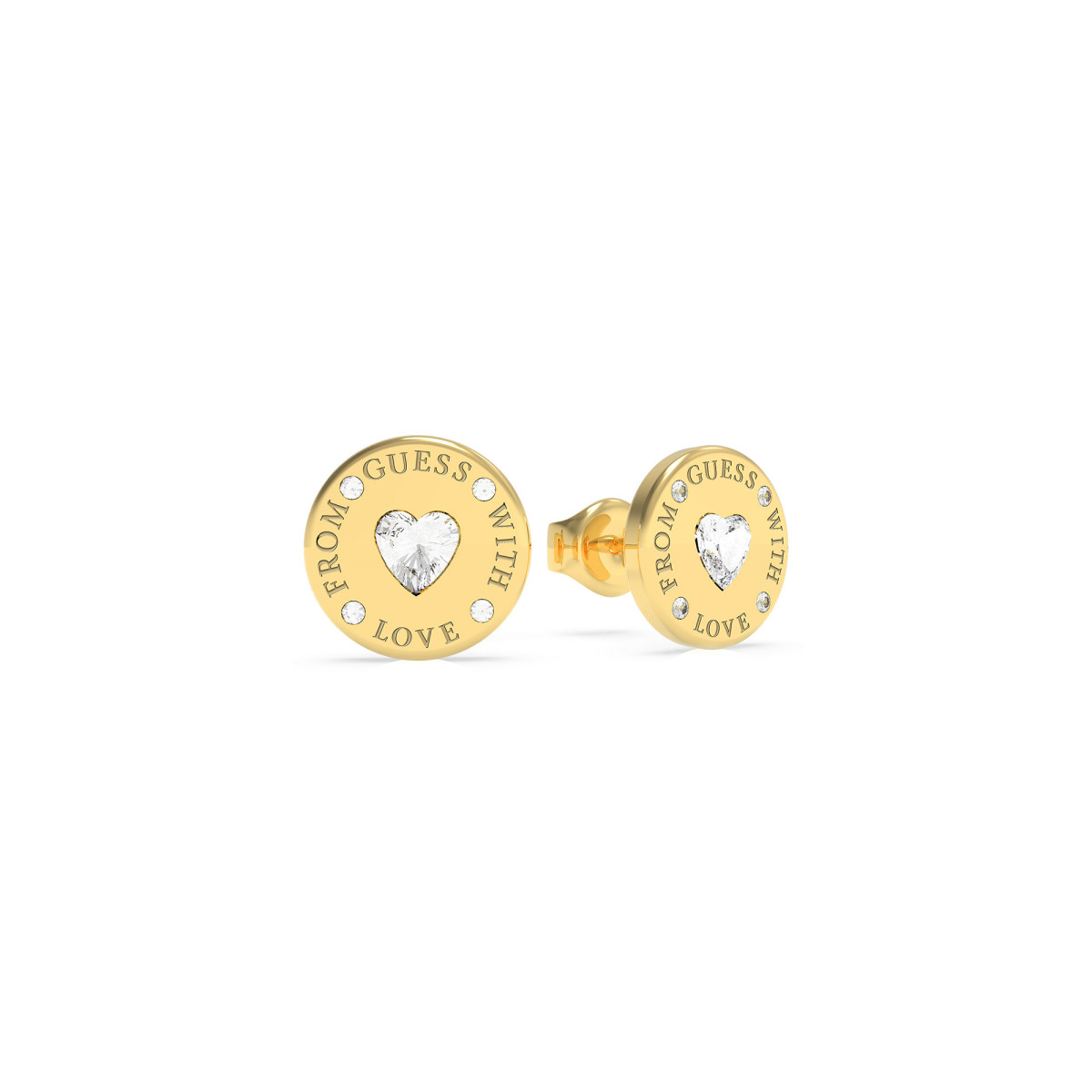 Boucles d'oreilles Guess "From Guess with love" Acier doré - UBE70037