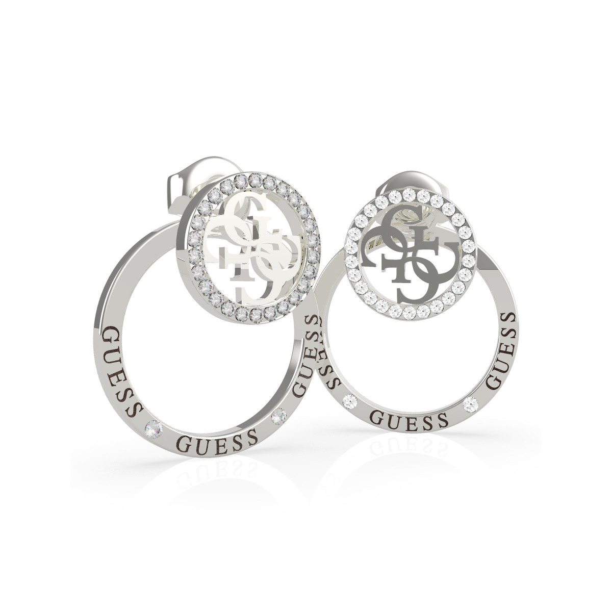Boucles d'oreilles Guess "Equilibre" Acier rhodié Boucles d'oreilles Guess "Equilibre" Acier rhodié - UBE79095