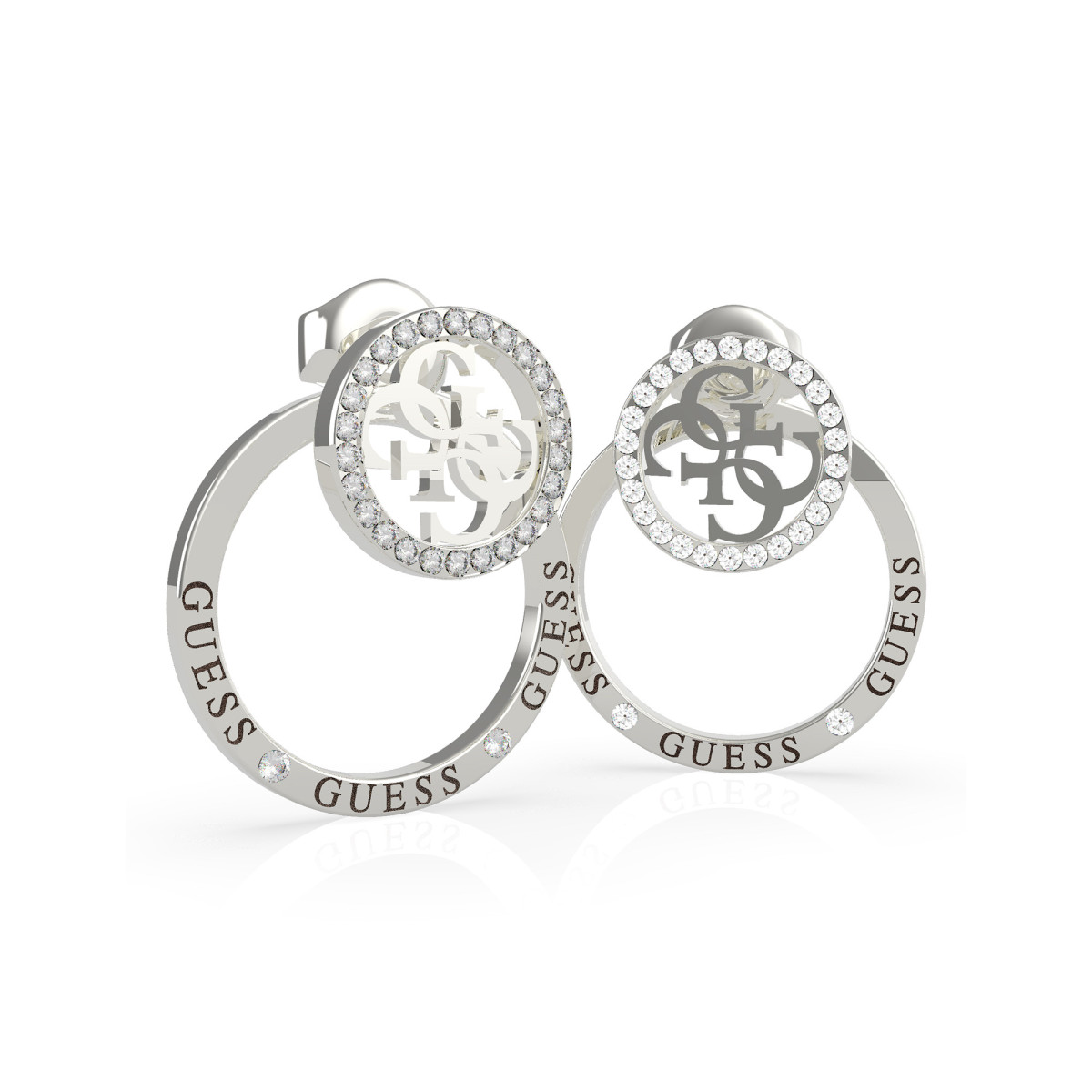 Boucles d'oreilles Guess "Equilibre" Acier rhodié - UBE79095