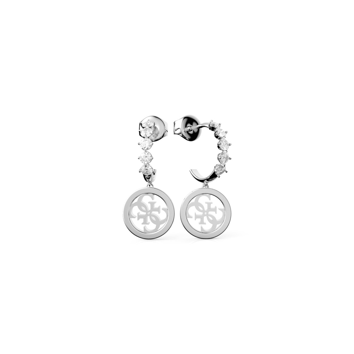 Boucles d'oreilles "Pure light" Acier rhodié - JUBE01112JWRH