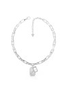 Collier Guess "Crystal tag" Acier rhodié