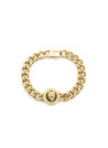 Bracelet Guess "Guess héro" acier doré et tête de lion fond noir