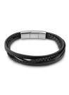 Bracelet Guess "Man identity" Acier rhodié noir