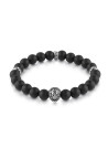 Bracelet Guess "Men in Guess" Acier doré et perles noires