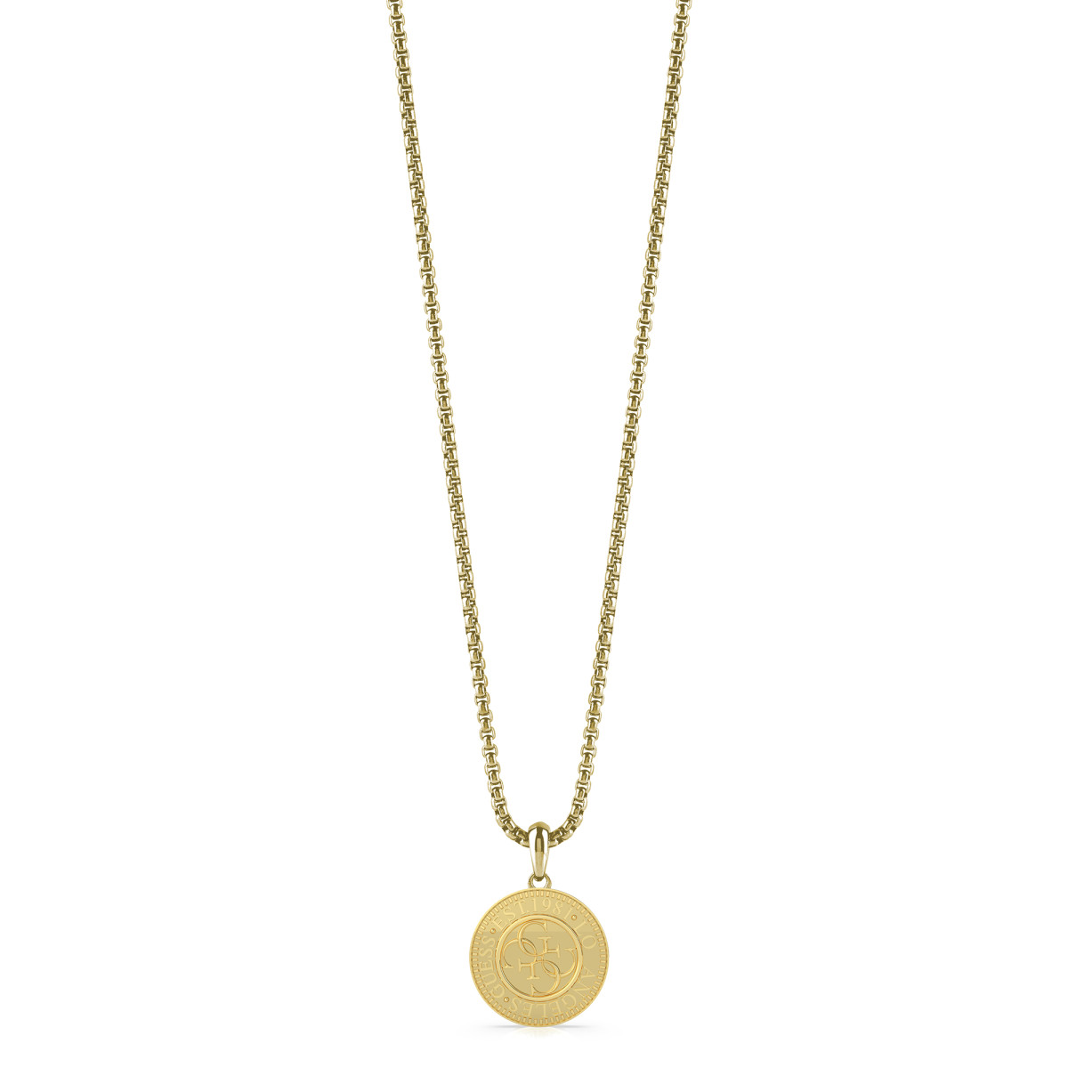 Collier Guess "Guess coin" Acier doré - UMN20005