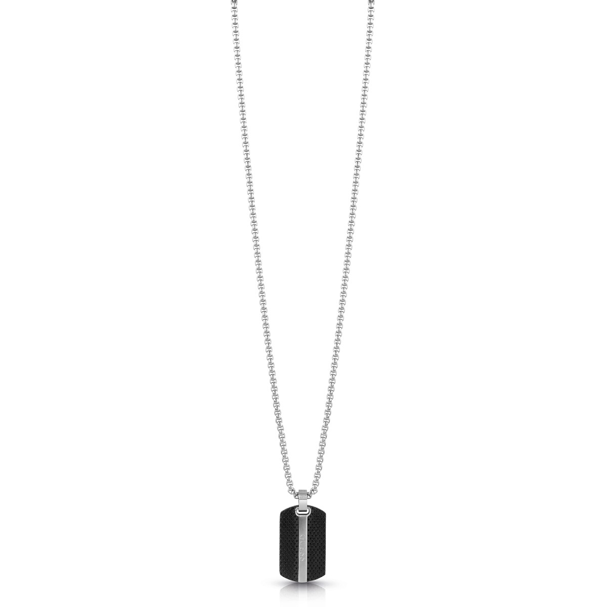 Collier Guess "Man identity" Acier plaque bicolore - UMN28002
