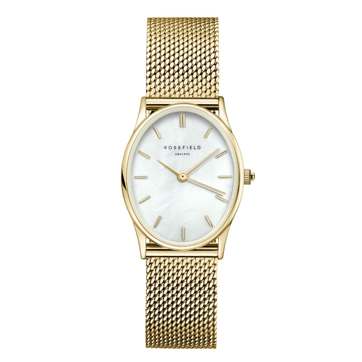 Montre Rosefield Femme "Oval" Quartz - Boîtier métal doré - OWGMG-OV10