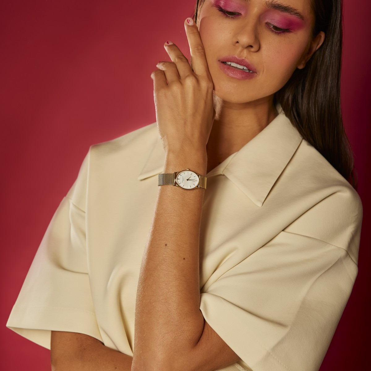 Montres Rosefield Femme "Oval" Quartz - Boîtier métal doré Montre Rosefield Femme "Oval" Quartz - Boîtier métal doré - OWGMG-OV10