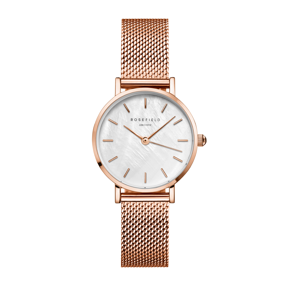 Montre Rosefield Femme "Small Edit" Quartz - Boîtier métal doré rose - 26WR-265