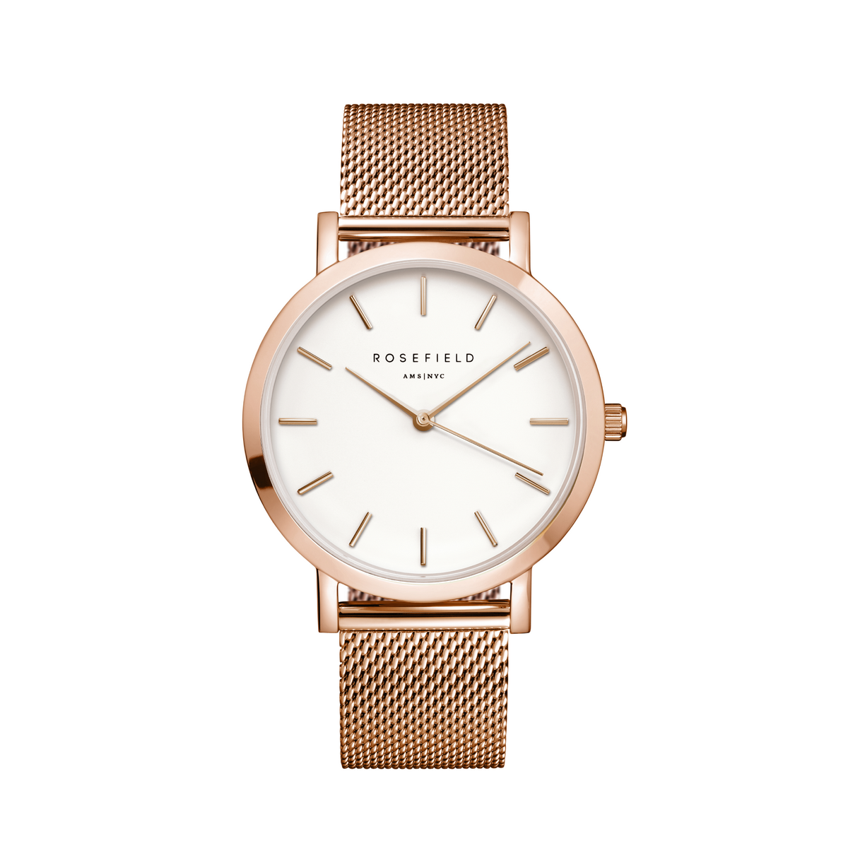 Montre Rosefield Femme "The Mercer" Quartz - Boîtier métal doré rose - MWR-M42