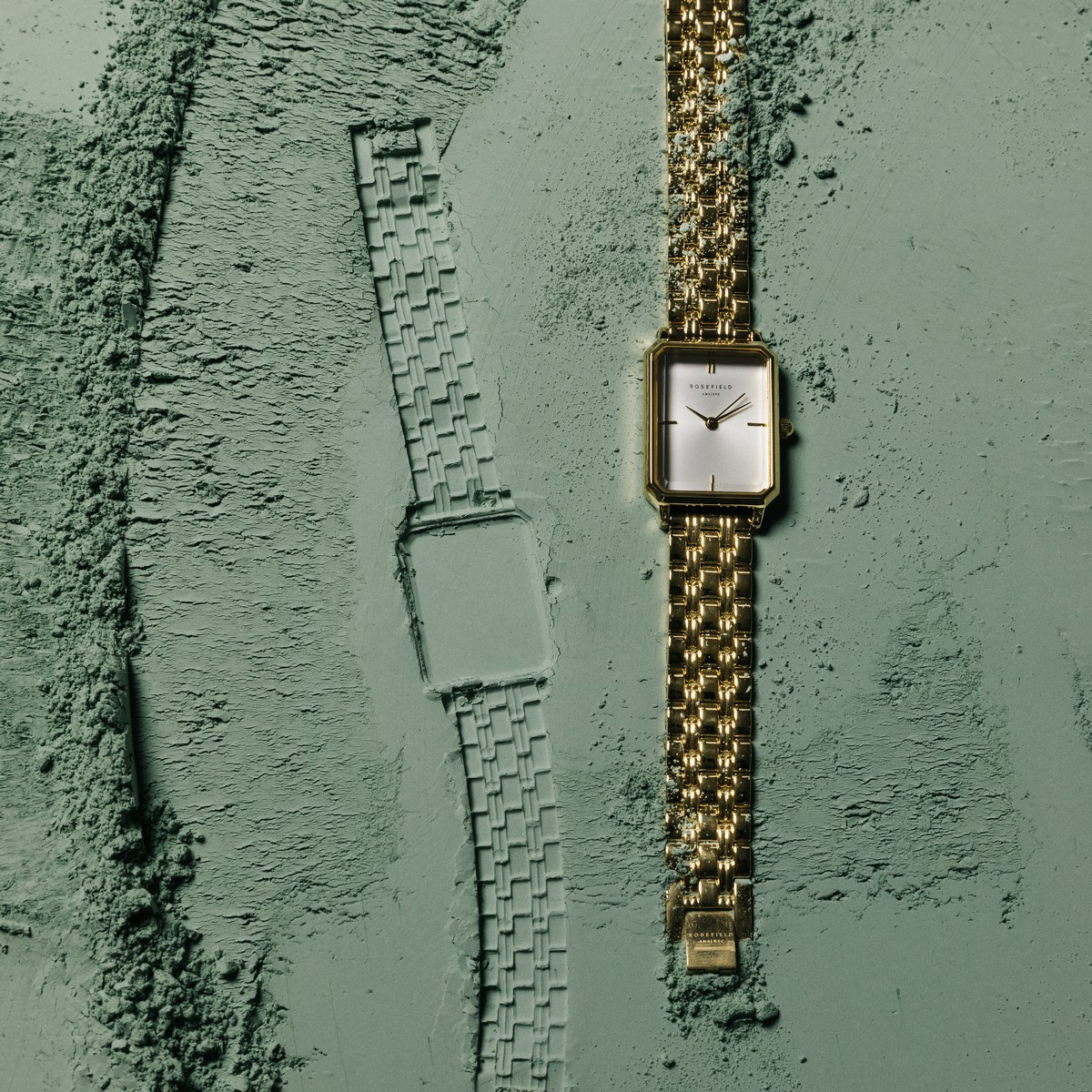 Montres Rosefield Femme "Octagon" Quartz - Boîtier métal doré Montre Rosefield Femme "Octagon" Quartz - Boîtier métal doré - OCWSG-O40