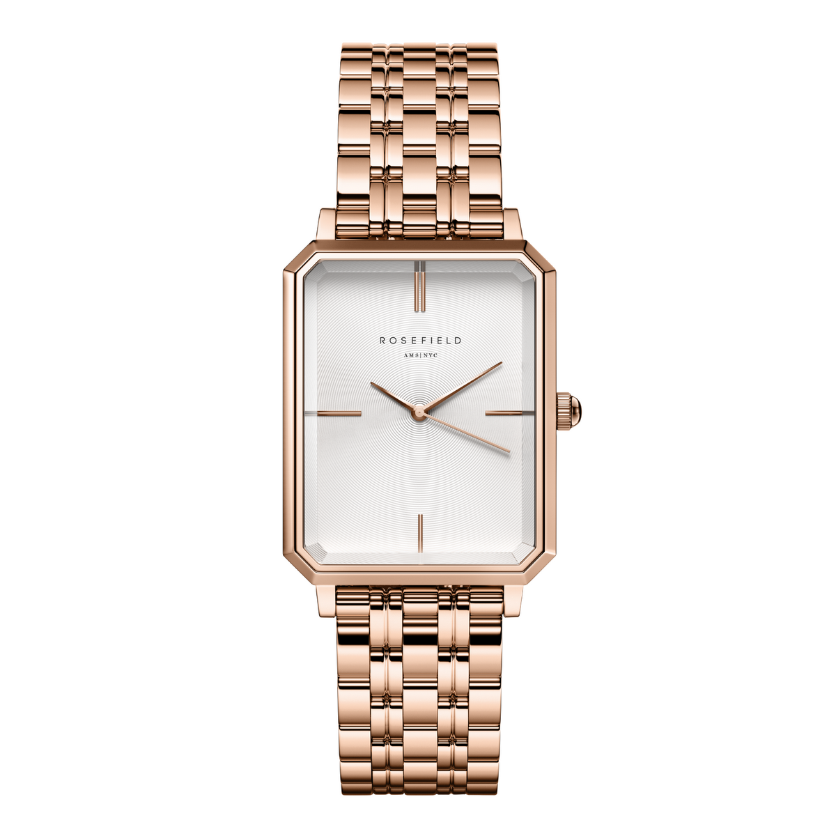 Montre Rosefield Femme "Octagon" Quartz - Boîtier métal doré rose - OCWSRG-O42