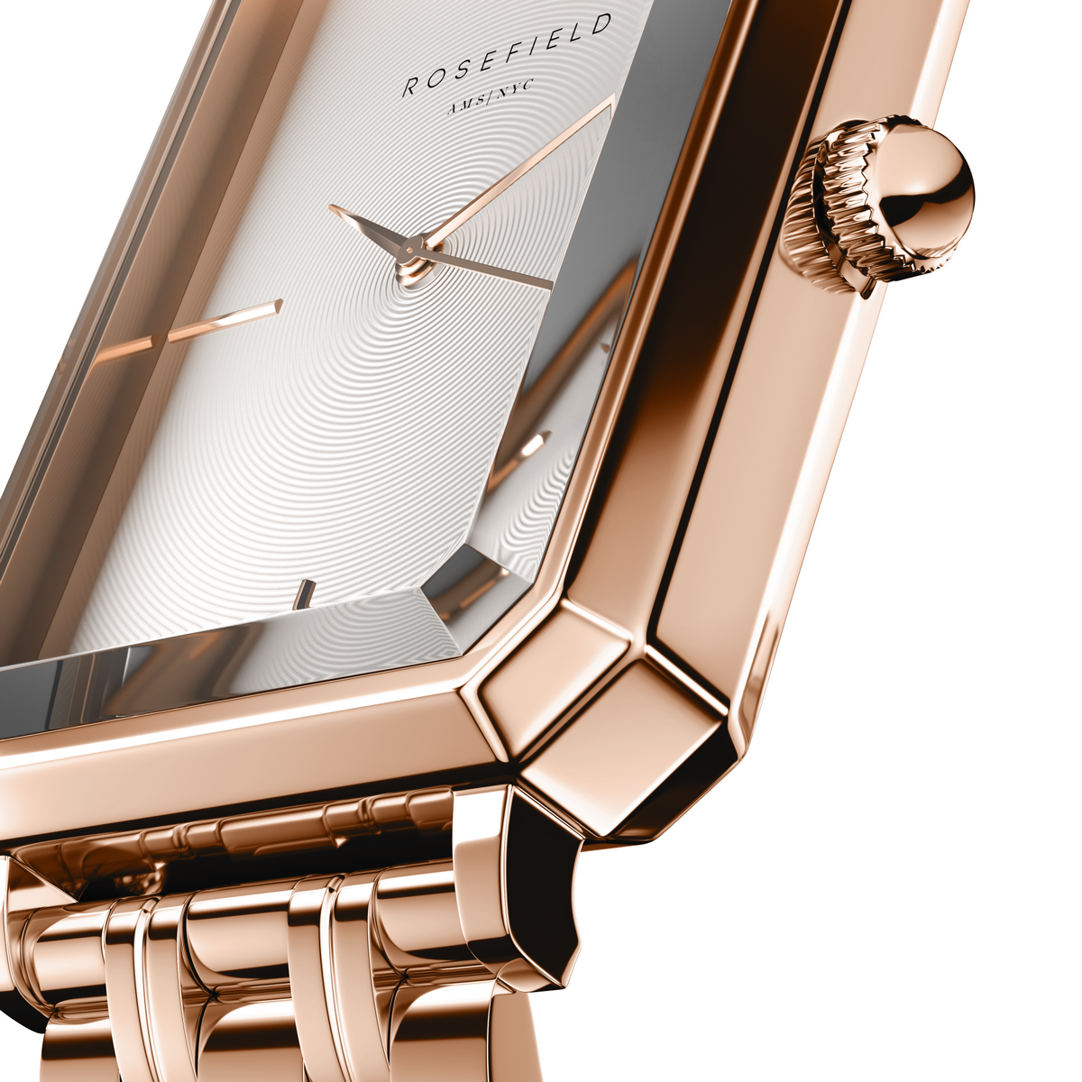 Montres Rosefield Femme "Octagon" Quartz - Boîtier métal doré rose Montre Rosefield Femme "Octagon" Quartz - Boîtier métal doré rose - OCWSRG-O42