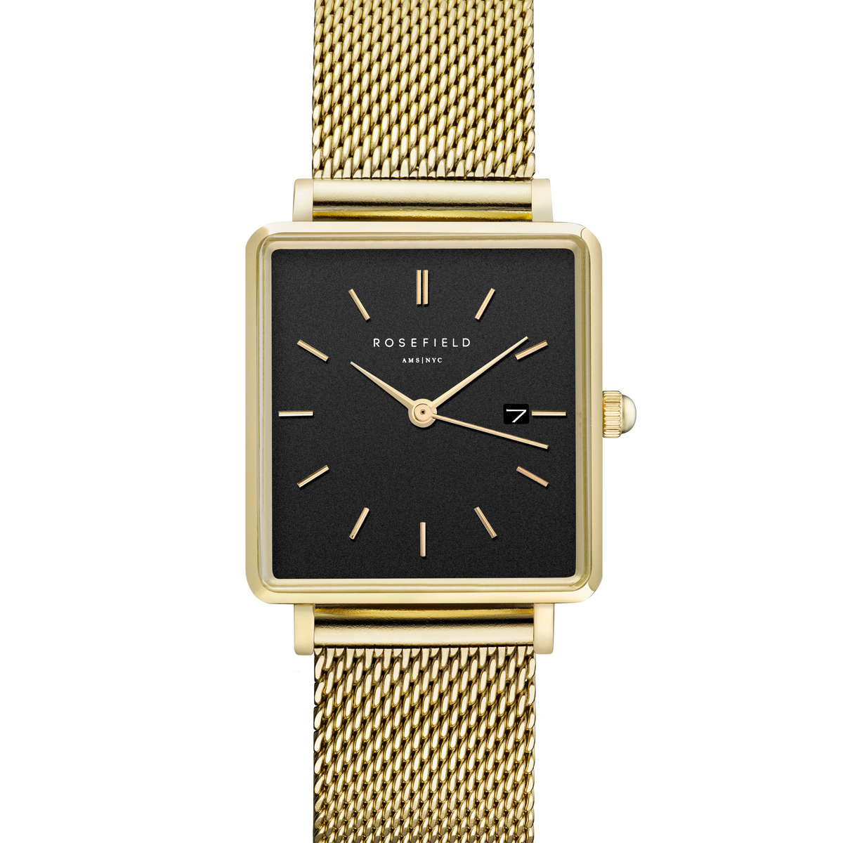 Montres Rosefield Femme "The Boxy" Quartz - Boîtier métal doré Montre Rosefield Femme "The Boxy" Quartz - Boîtier métal doré - QBMG-Q06