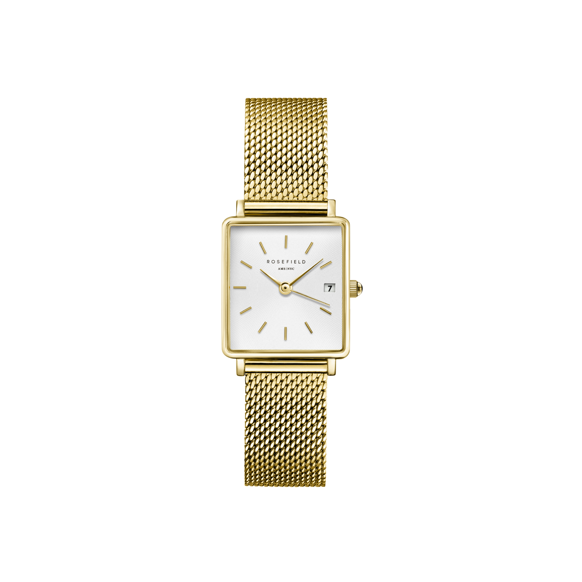 Montre Rosefield Femme "The Boxy XS" Quartz - Boîtier métal doré - QMWMG-Q039