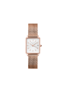 Montres Rosefield Femme "The Boxy XS" Quartz - Boîtier métal doré rose