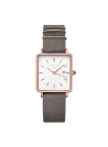 Montres Rosefield Femme "The Boxy" Quartz - Boîtier métal doré rose