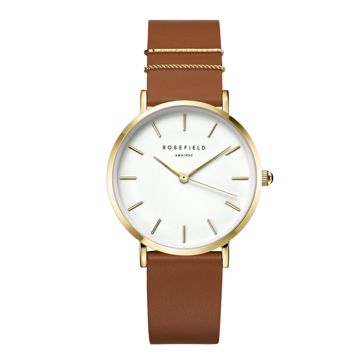 Montre Rosefield Femme "West Village" Quartz - Boîtier métal doré - WWCG-W86