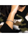 "UNE MAMAN EN OR" bracelet jonc argenté à message