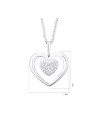 Pendentif "Cœur Tendresse" Or Blanc et Diamants