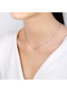 Pendentif Or Blanc 375 et Diamants