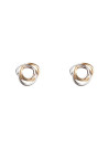 Boucles d'oreilles or bicolore "Croisade"