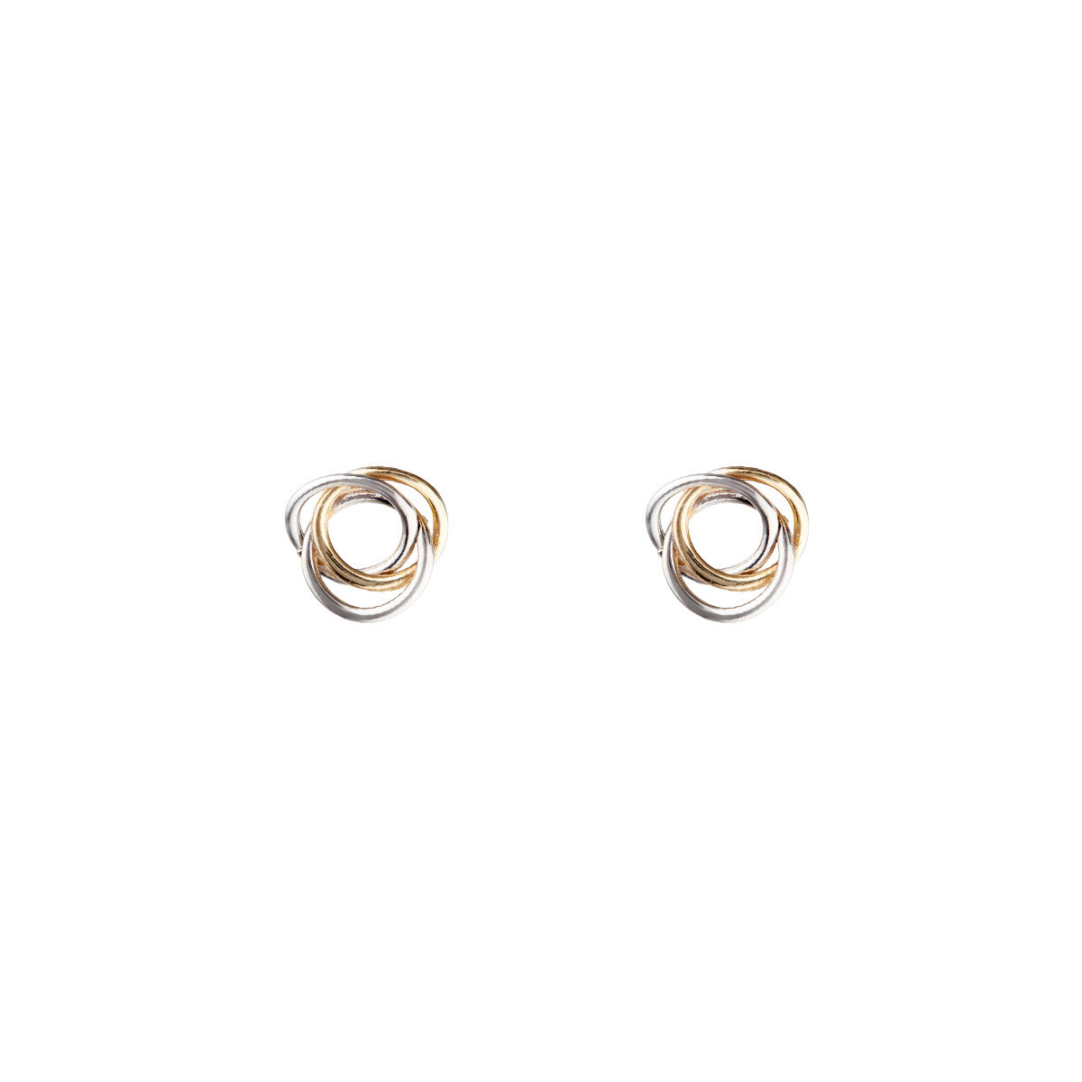 Boucles d'oreilles or bicolore "Croisade" Boucles d'oreilles "Oxygène" Or bicolore