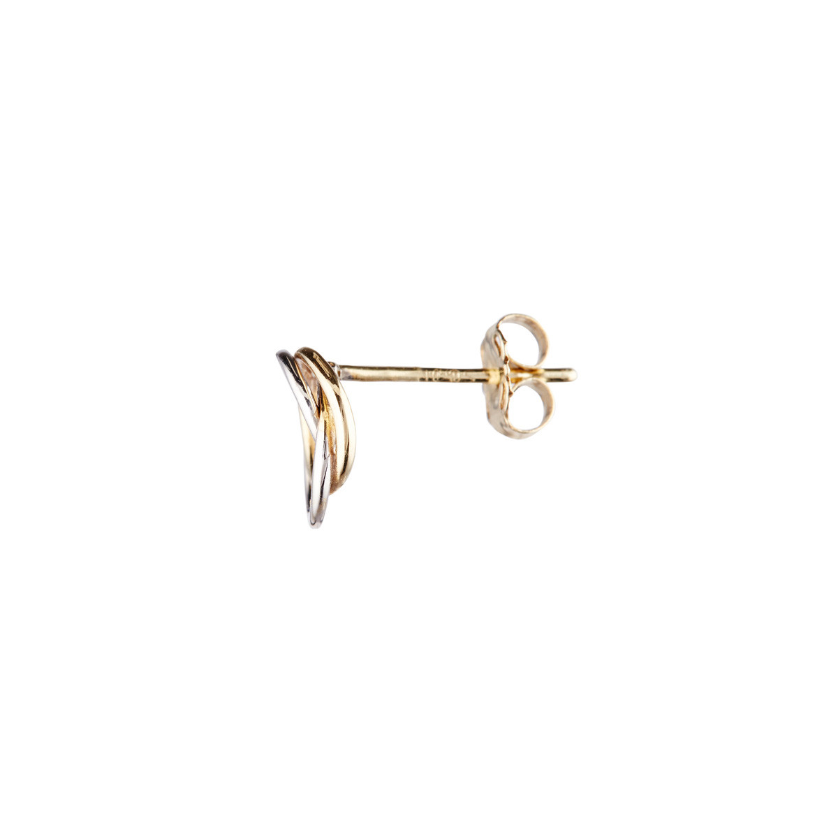 Boucles d'oreilles or bicolore "Croisade" Boucles d'oreilles "Oxygène" Or bicolore