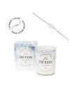 Detox - Bougie Frangance Citron et Bracelet Argenté Crystal De Roche