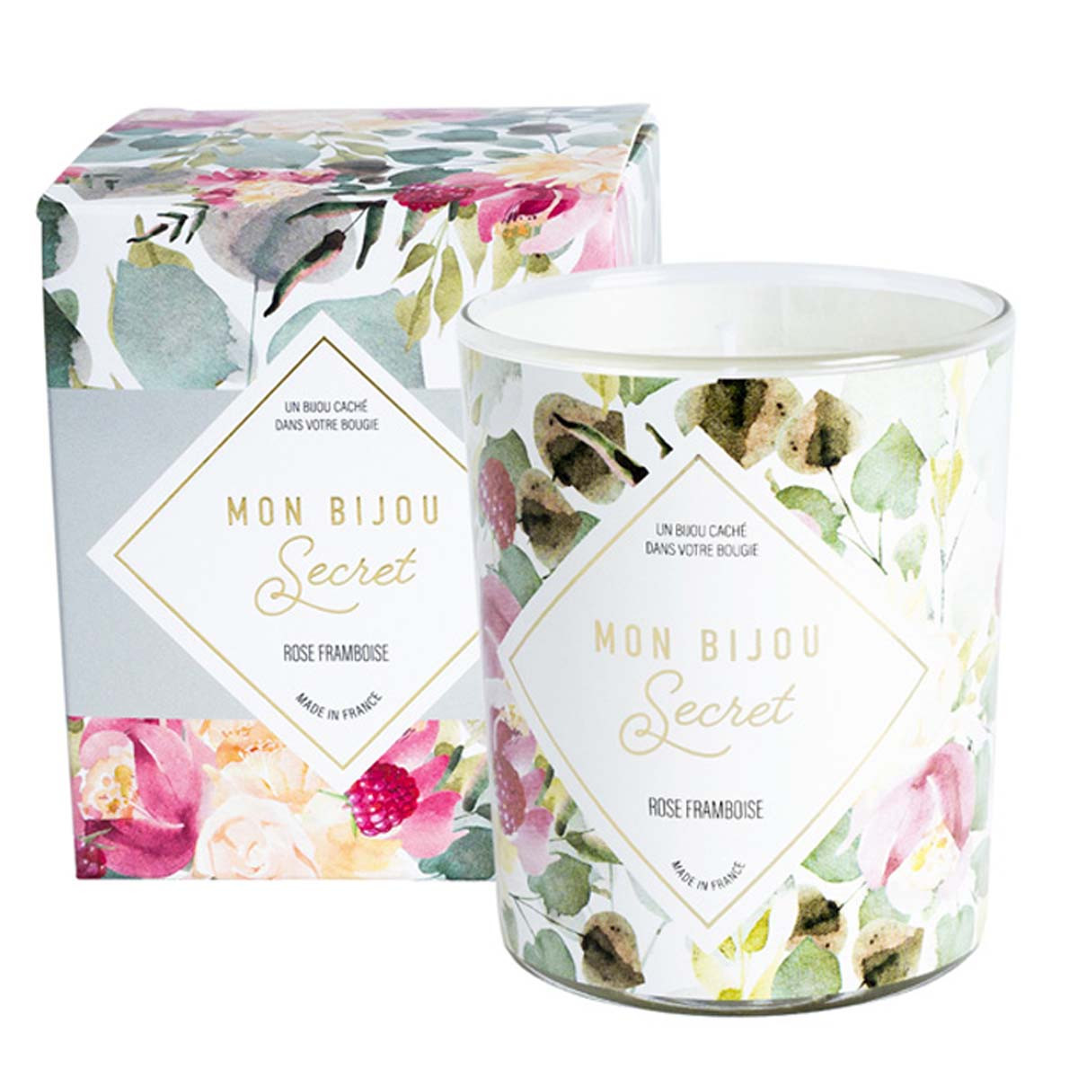 Bougie Bijou Bracelet doré - Parfum Rose Framboise - 40h Bougie Bijou Bracelet doré - Parfum Rose Framboise - 40h