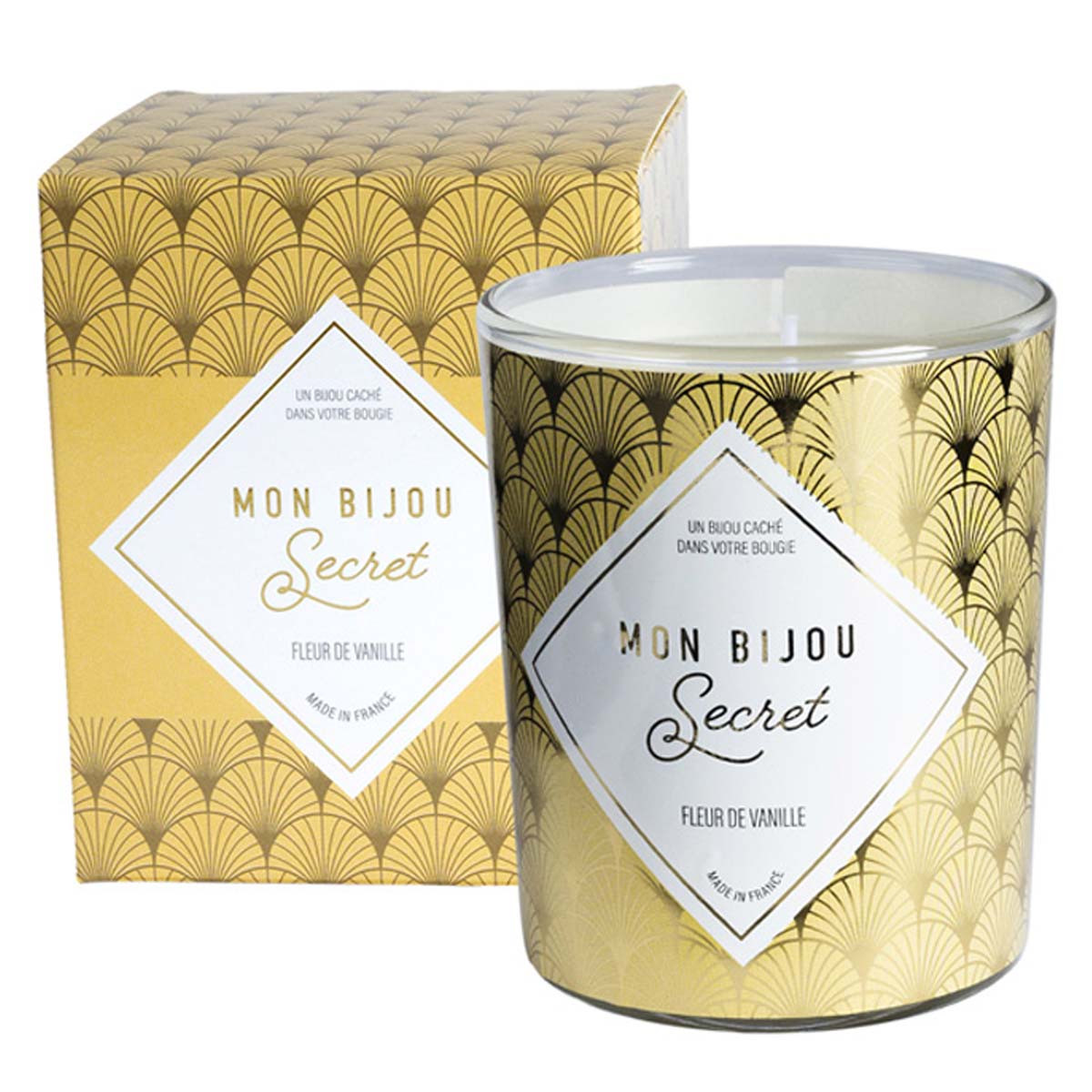 Bougie Bijou Collier argenté - Parfum Fleur de vanille - 40h Bougie Bijou Collier argenté - Parfum Fleur de vanille - 40h