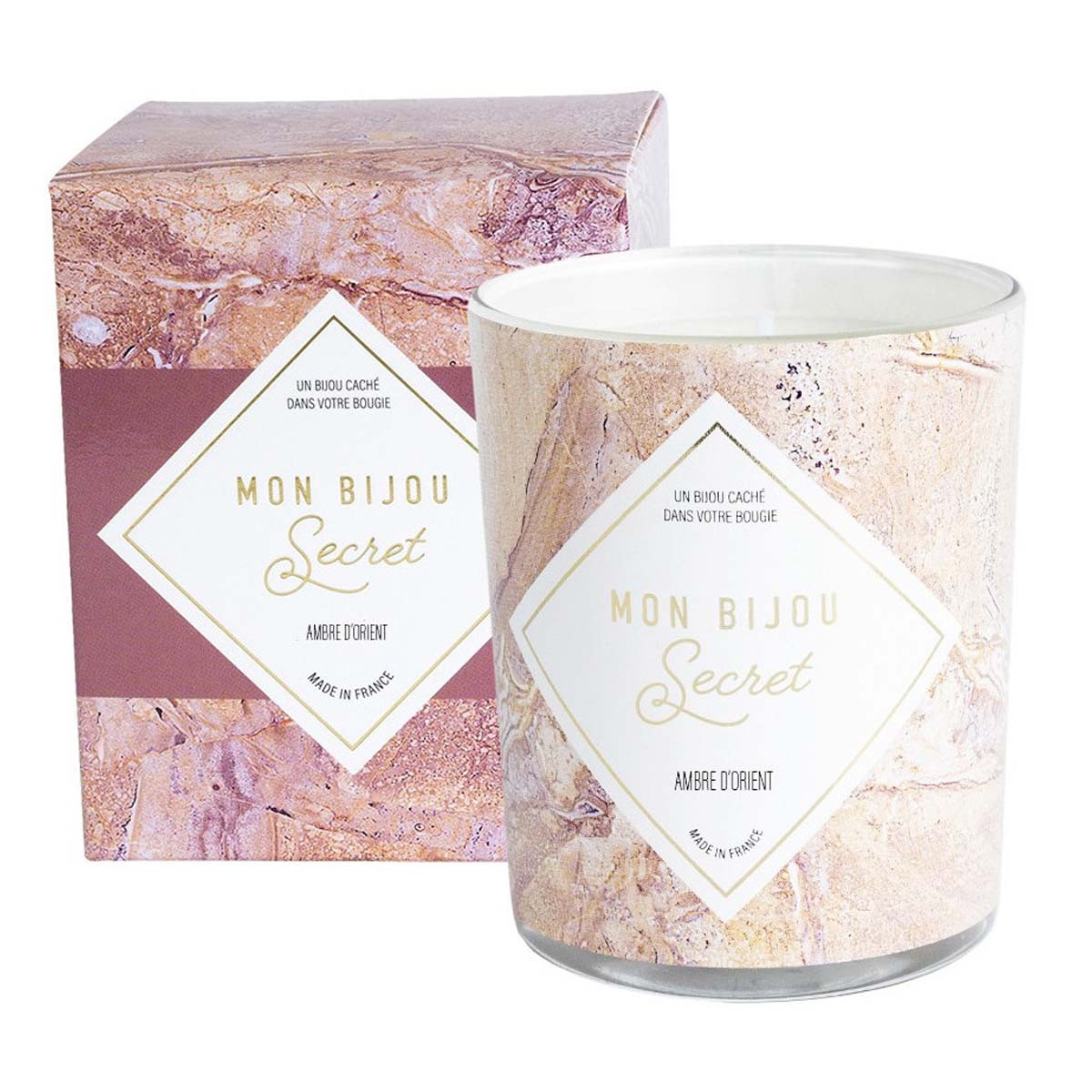 Bougie Bijou Bracelet doré - Parfum Ambre d'orient - 40h Bougie Bijou Bracelet doré - Parfum Ambre d'orient - 40h