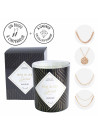 Bougie Bijou Collier doré - Parfum Balade en forêt - 40h