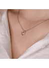 Pendentif Cœur Or Blanc et Diamant