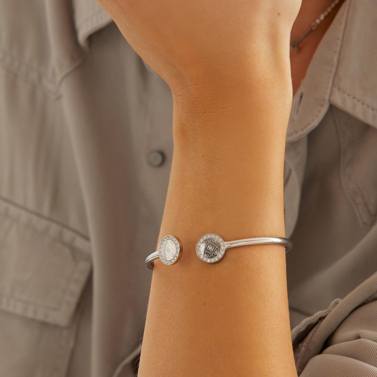 Bracelet Guess "Round harmony" Acier rhodié Bracelet Guess "Round harmony" Acier rhodié - JUBB01165JWRHS