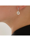 Boucles d'oreilles "Pure light" Acier rhodié