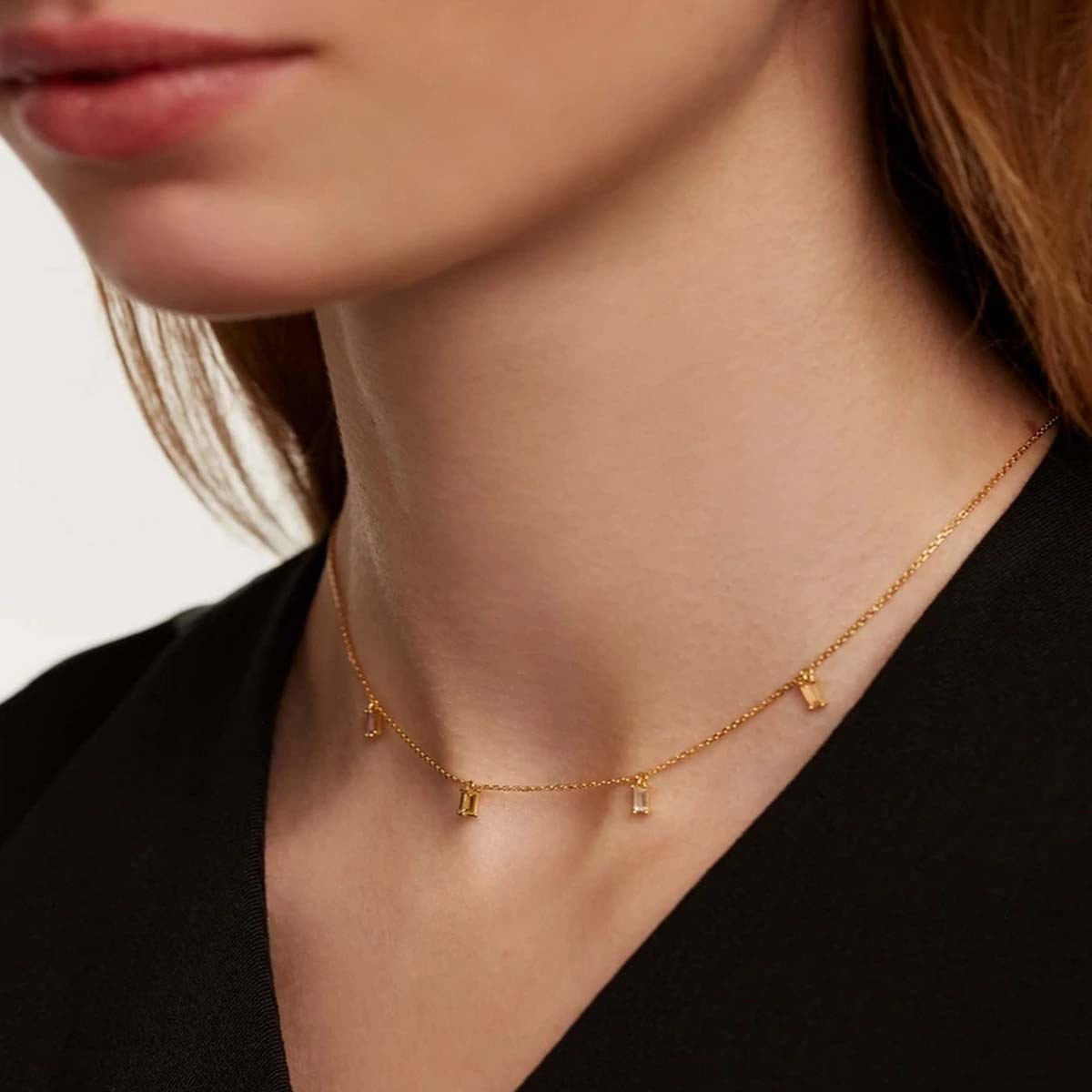 PDPAOLA Collier - ELIJA GOLD - en argent doré PDPAOLA Collier - Elija Gold - en argent plaqué or - CO01-137-U