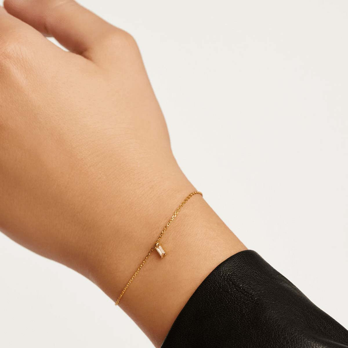 PDPAOLA Bracelet - Peach Asana - en argent plaqué or - PU01-070-U
