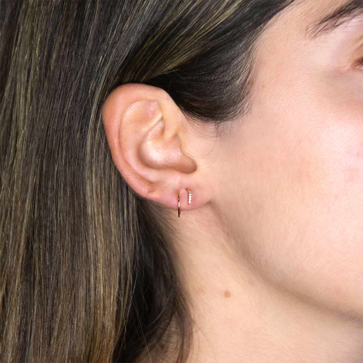 Boucles d'oreilles Or Rose et Diamant Boucles d'oreilles "Pink diamond" Or Rose et Diamant